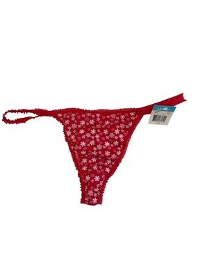 NWT Vintage St. Eve Red Snowflake Thong Panties XL Christmas Holiday Y2K